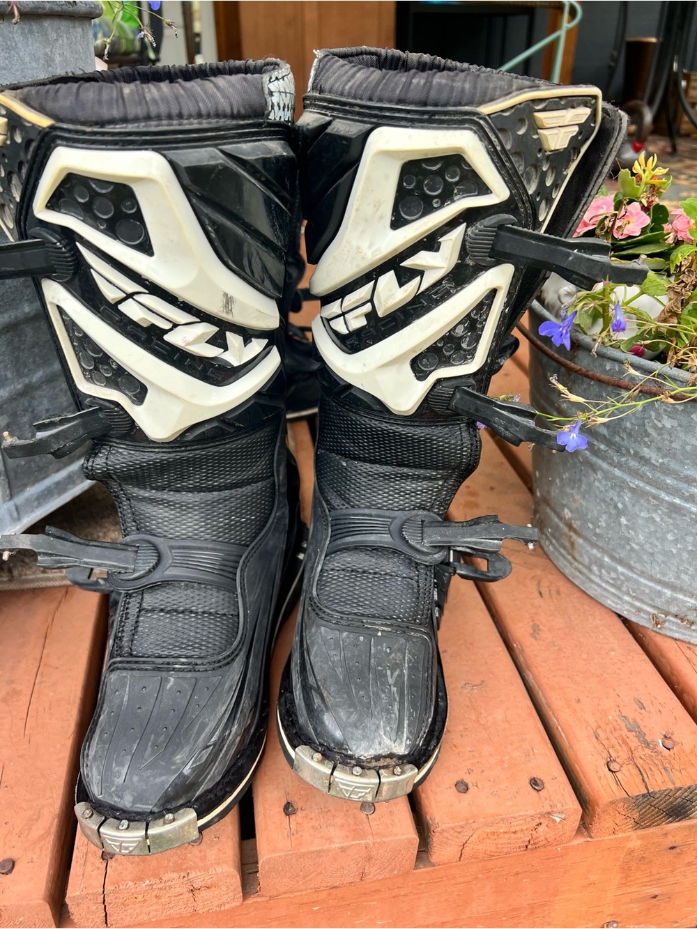 Youth FLY Black Motocross Boots